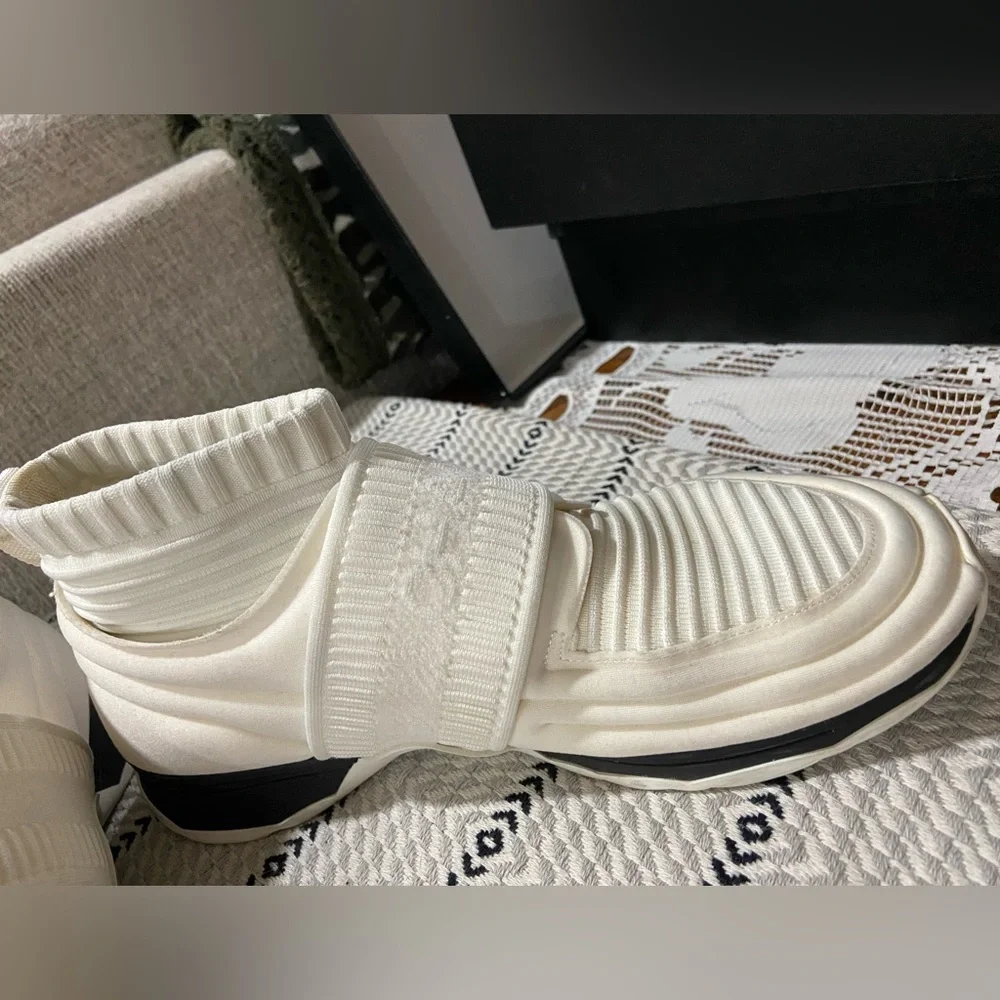 Chanel 17B Stretch Fabric Sneaker